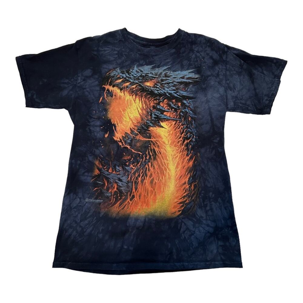 The Mountain Lavaborn Dragon Fire Blue Tee Medium